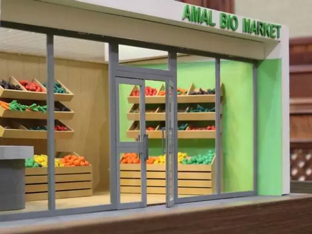 Интерьерный макет павильона Bio Market, 1:20